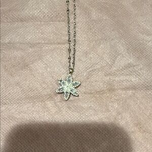 Dazzling Silver Starburst Pendant Necklace